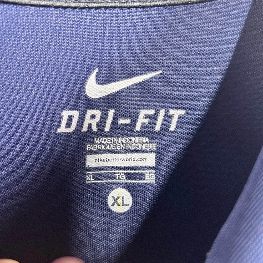 Nike Dri Fit Polo Shirt Navy Marquette University Short Sleeve Size XL